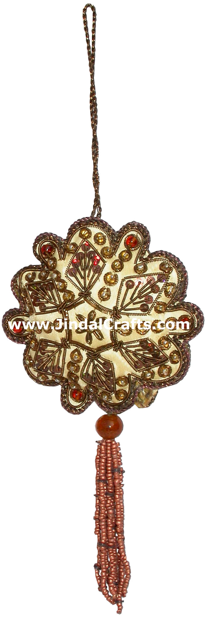 Beadwork Cotton Ornaments Christmas Handcrafted India