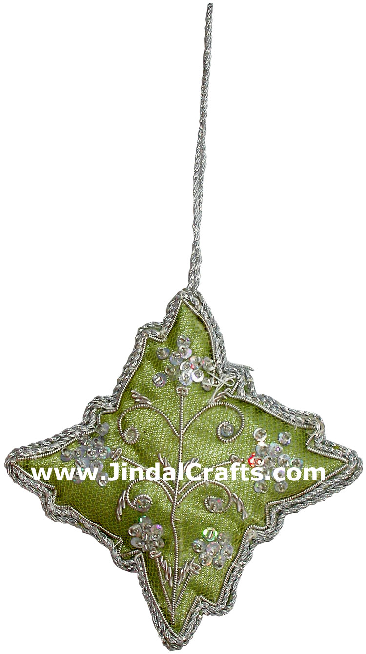 Beadwork Cotton Ornaments Christmas Handcrafted India
