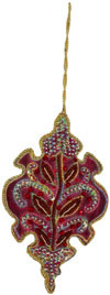 Beaded Ornaments Hand Embroidered Xmas Holiday Gift Art