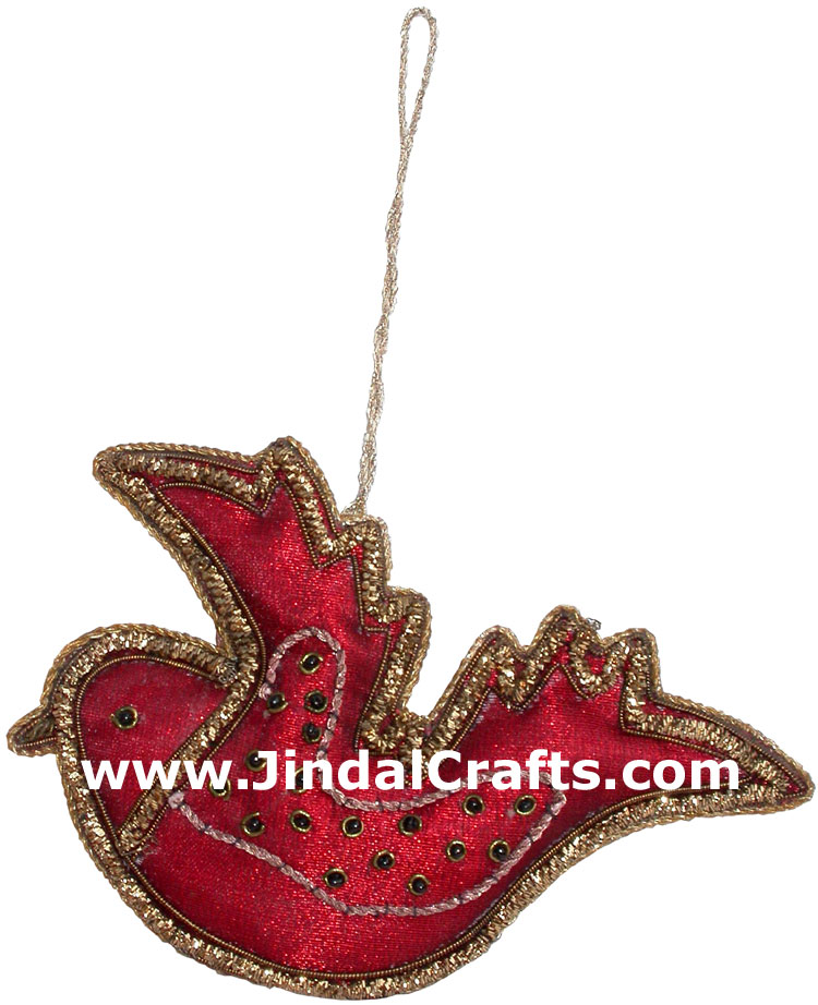 Beadwork Cotton Ornaments Christmas Handcrafted India