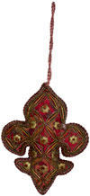 Beadwork Cotton Ornaments Christmas Handcrafted India