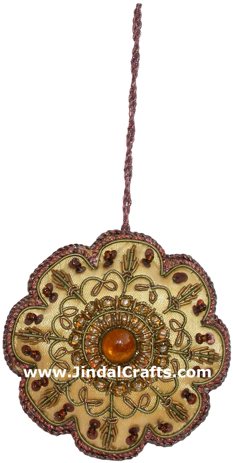 Beadwork Cotton Ornaments Christmas Handcrafted India