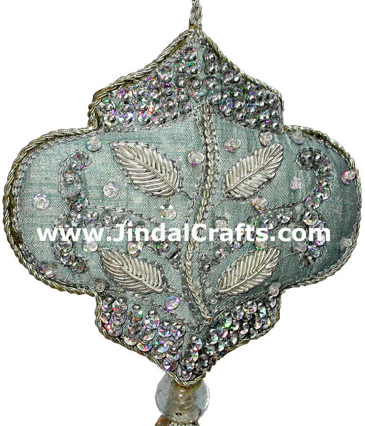 Beadwork Cotton Ornaments Christmas Handcrafted India