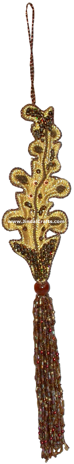 Beaded Ornaments Hand Embroidered Xmas Holiday Gift Art