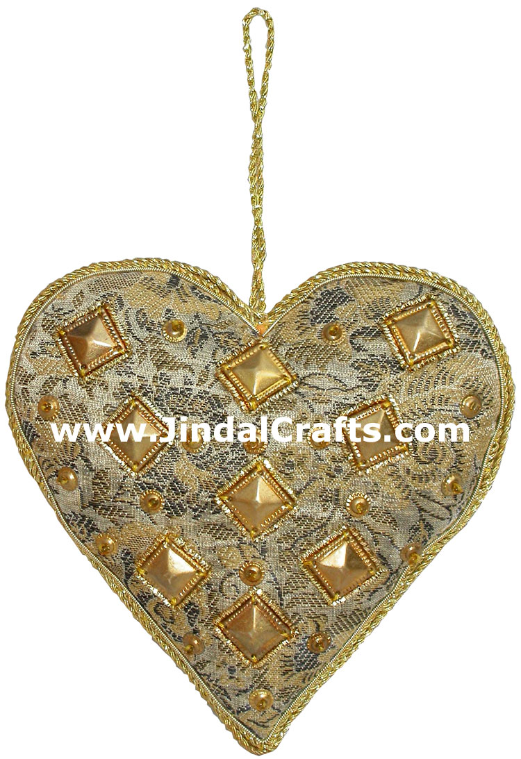 Beaded Ornaments Hand Embroidered Xmas Holiday Gift Art