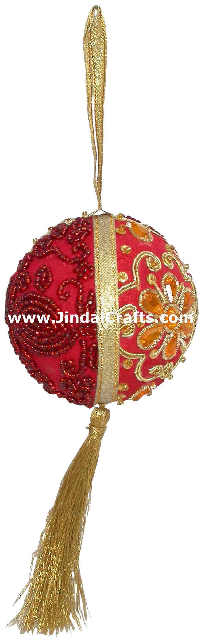 Beadwork Cotton Ornaments Christmas Handcrafted India