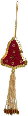 Beaded Ornaments Hand Embroidered Xmas Holiday Gift Art