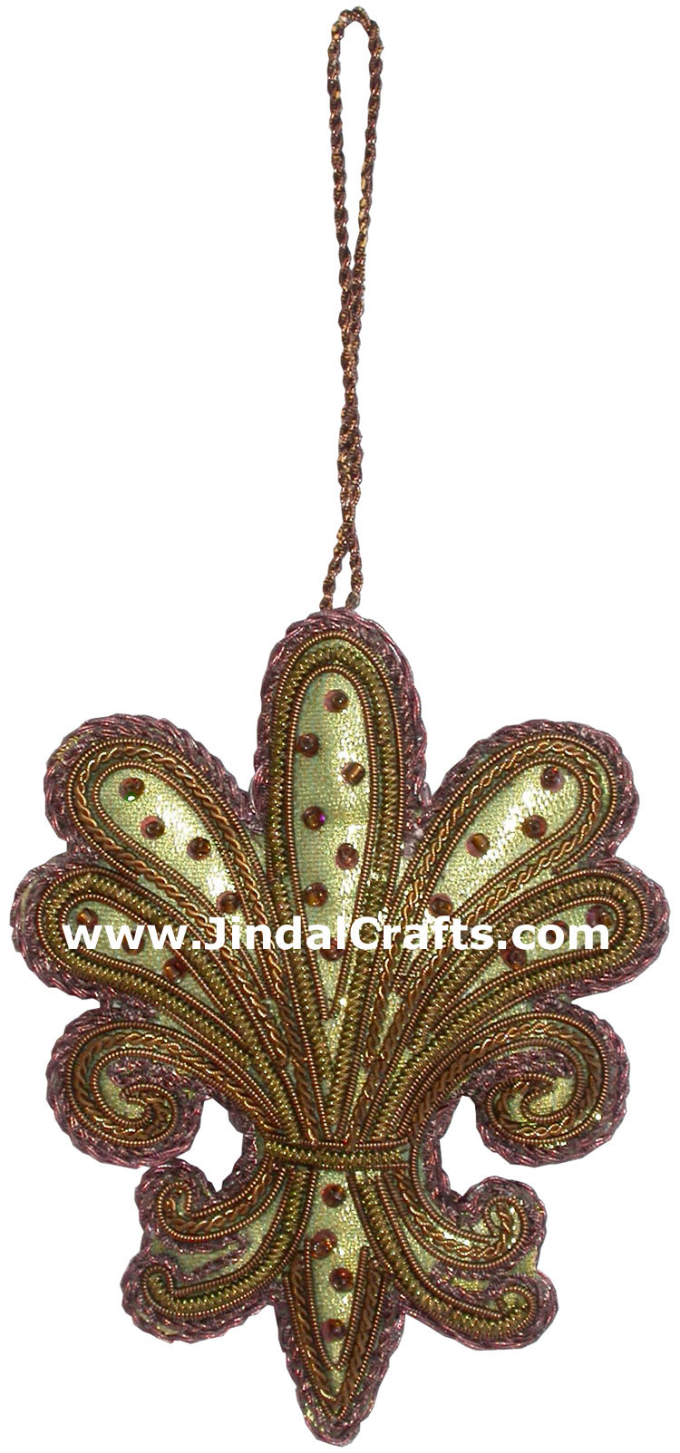 Beaded Ornaments Hand Embroidered Xmas Holiday Gift Art