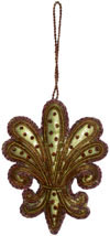 Beaded Ornaments Hand Embroidered Xmas Holiday Gift Art