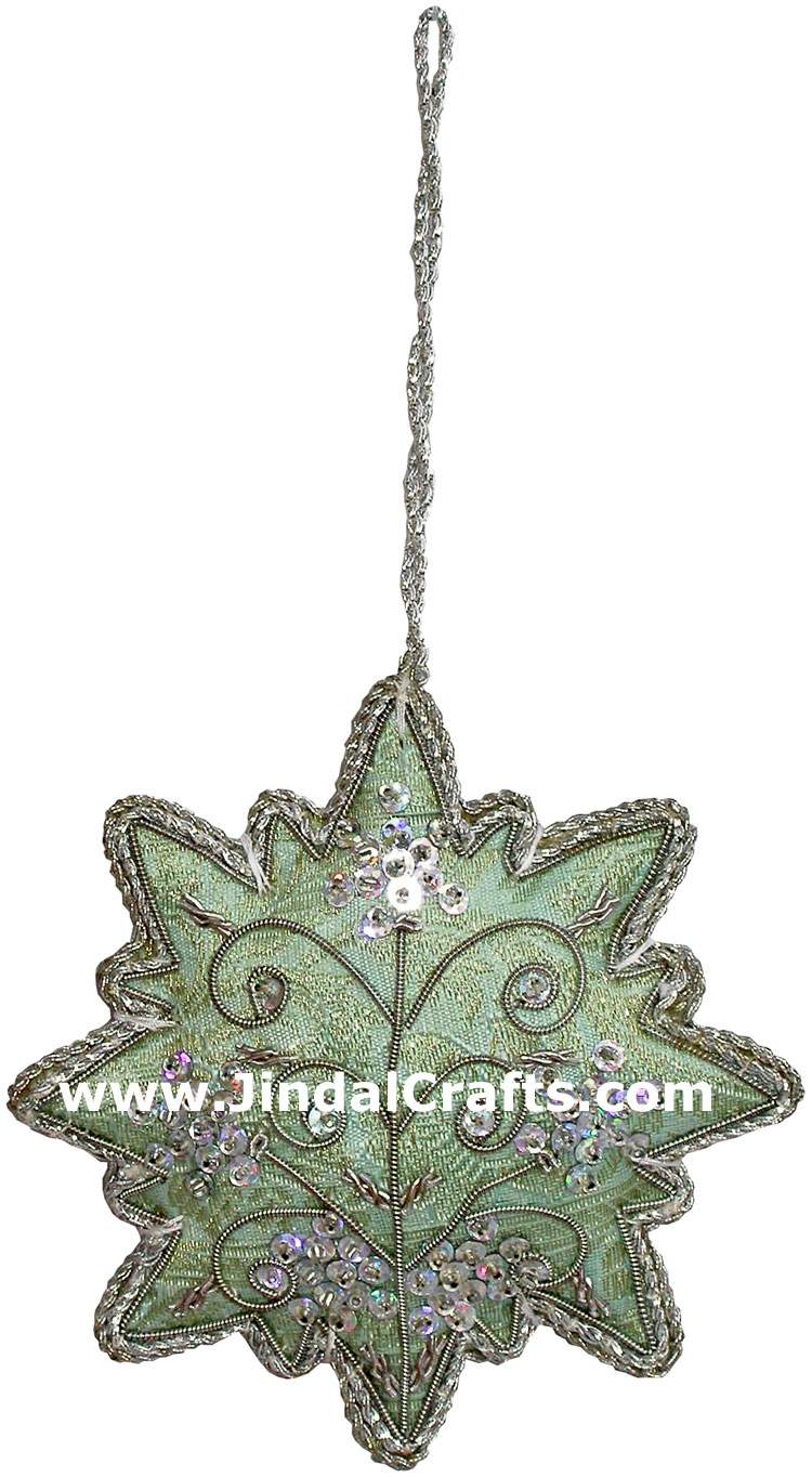 Beadwork Cotton Ornaments Christmas Handcrafted India