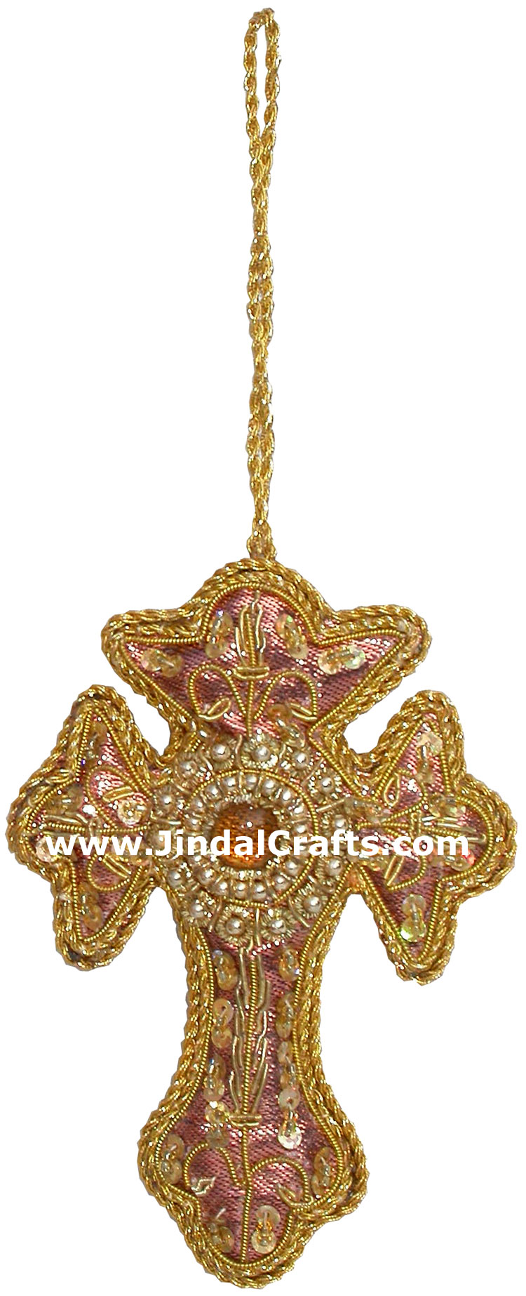Beadwork Cotton Ornaments Christmas Handcrafted India