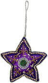 Beaded Ornaments Hand Embroidered Xmas Holiday Gift Art