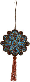 Beaded Ornaments Hand Embroidered Xmas Holiday Gift Art