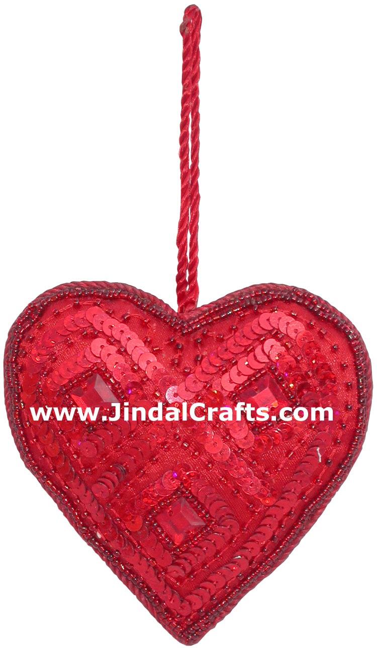 Beadwork Cotton Ornaments Christmas Handcrafted India