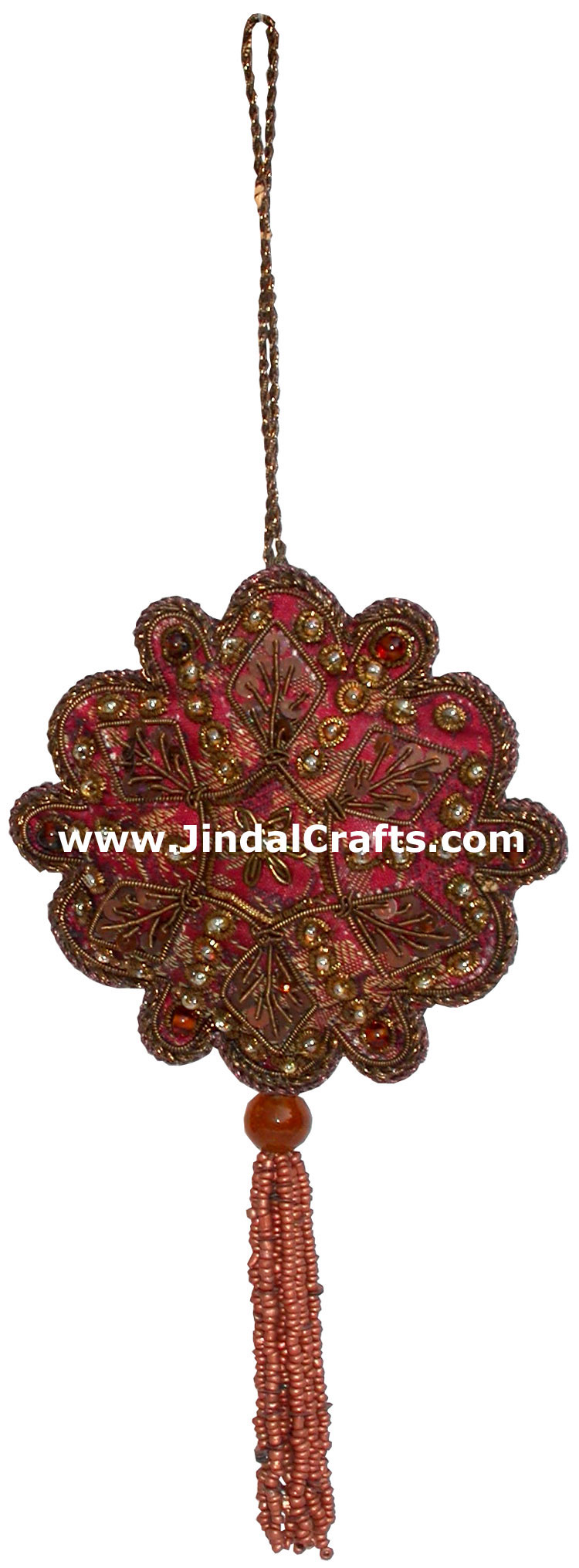 Beaded Ornaments Hand Embroidered Xmas Holiday Gift Art