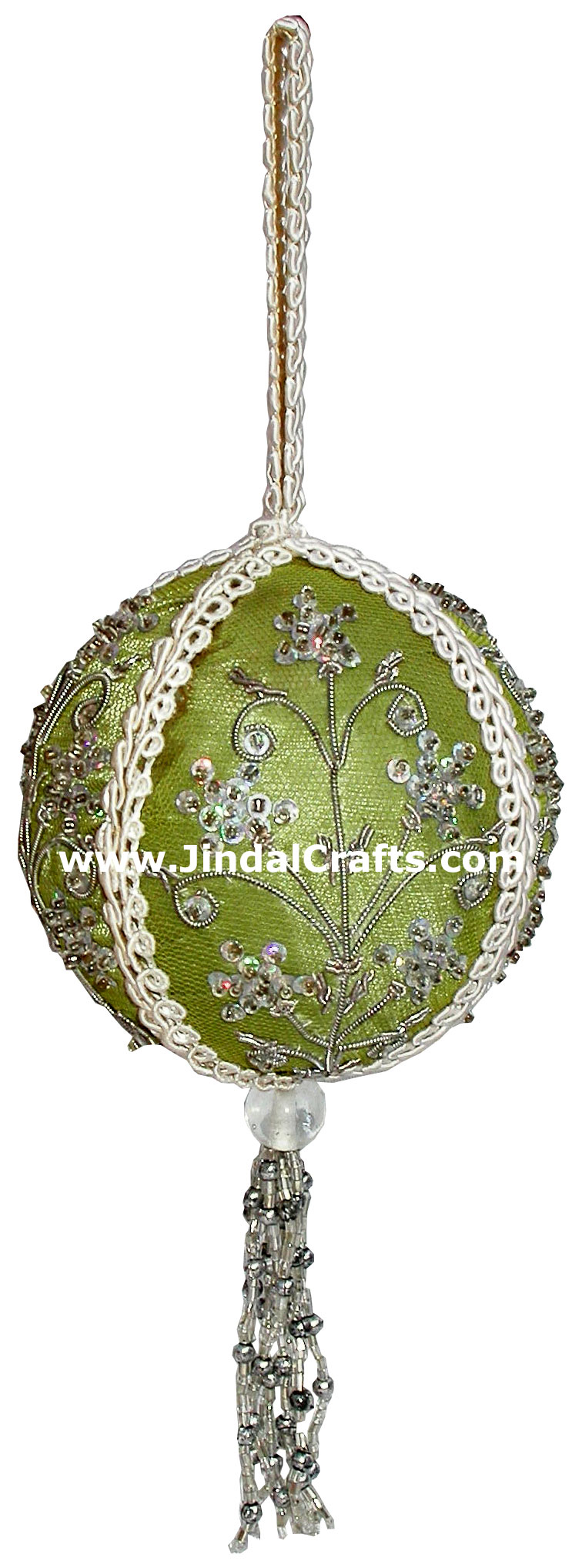 Beadwork Cotton Ornaments Christmas Handcrafted India