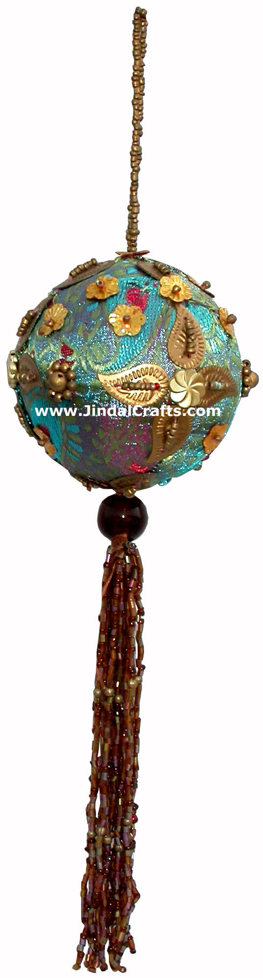 Hand Embroidered Christmas Decoration Holiday Decor Xmas Ornament from India