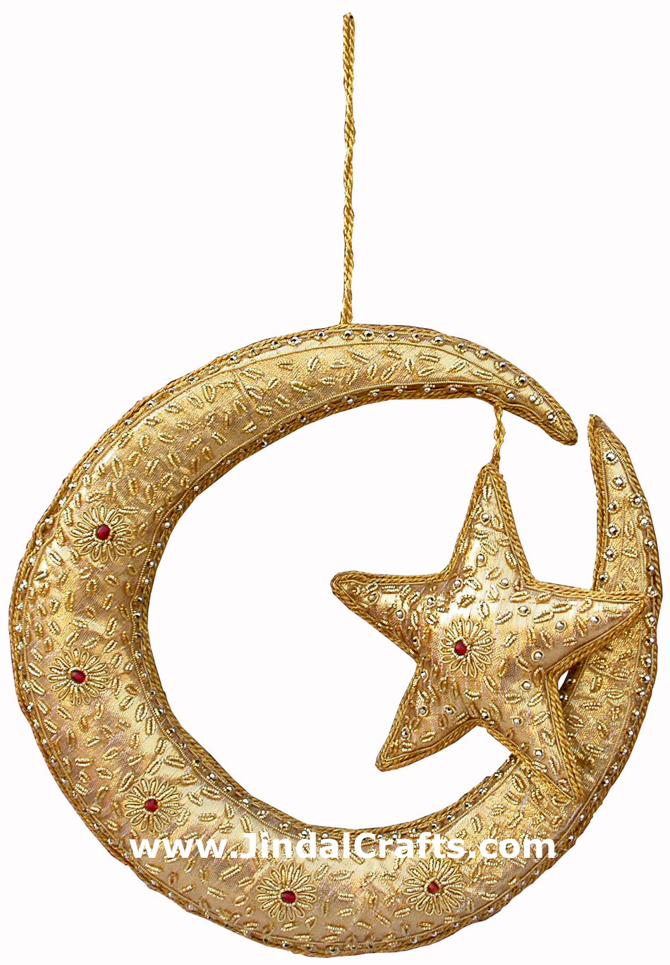 Hand Embroidered Christmas Decoration Holiday Decor Xmas Ornament from India