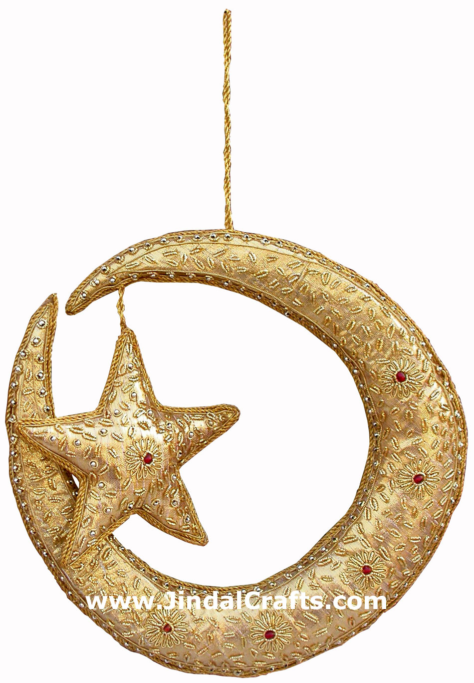Hand Embroidered Christmas Decoration Holiday Decor Xmas Ornament from India