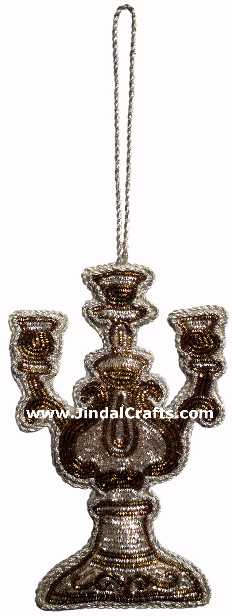 Hand Embroidered Beaded Zari Zardozi Christmas Ornaments Holiday Decoration Art