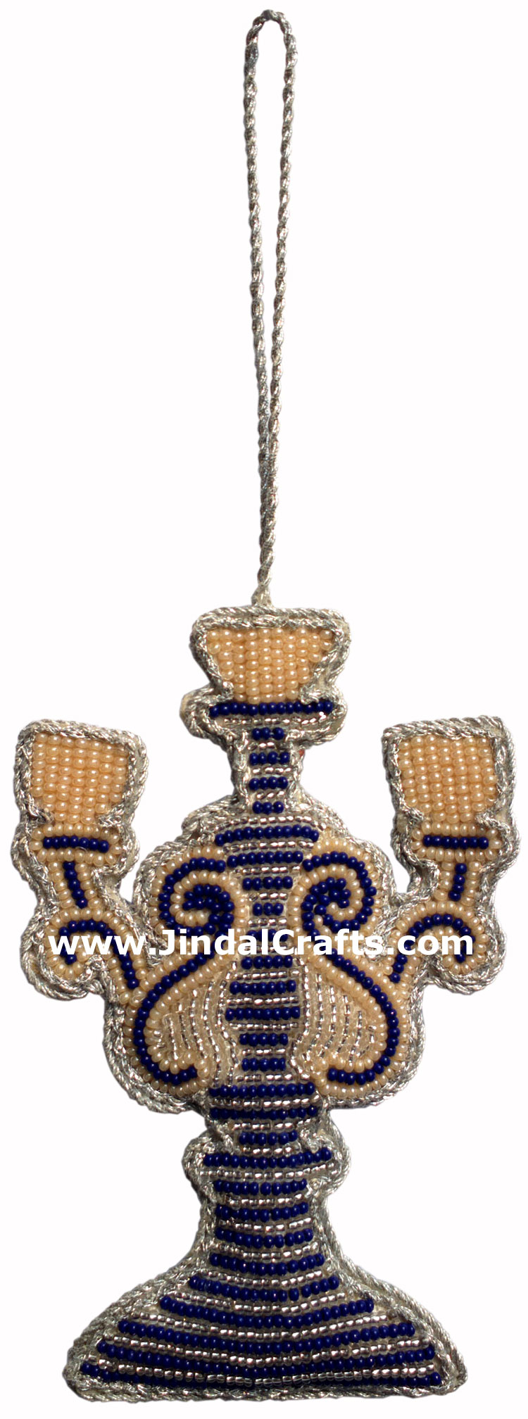 Hand Embroidered Beaded Zari Zardozi Christmas Ornaments Holiday Decoration Art