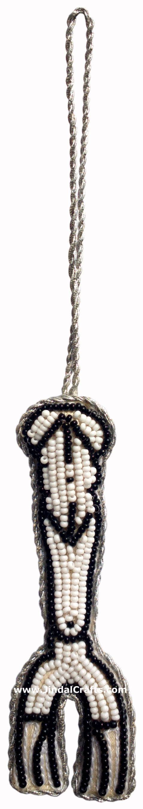Hand Embroidered Beaded Zari Zardozi Christmas Ornaments Holiday Decoration Art