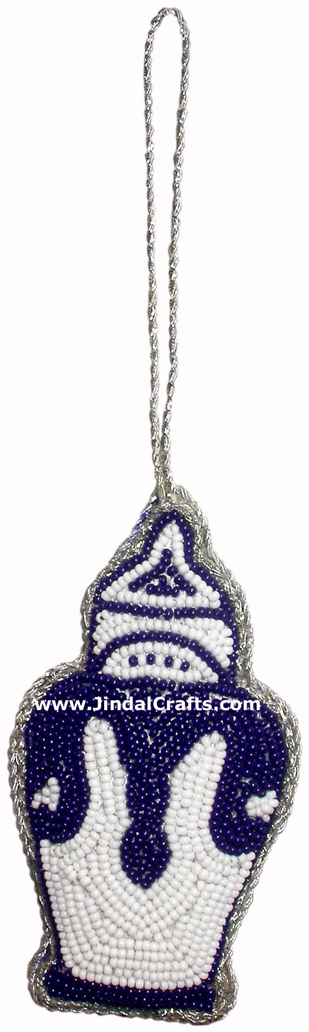 Hand Embroidered Beaded Zari Zardozi Christmas Ornaments Holiday Decoration Art