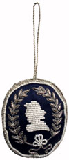 Hand Embroidered Beaded Zari Zardozi Christmas Ornaments Holiday Decoration Art