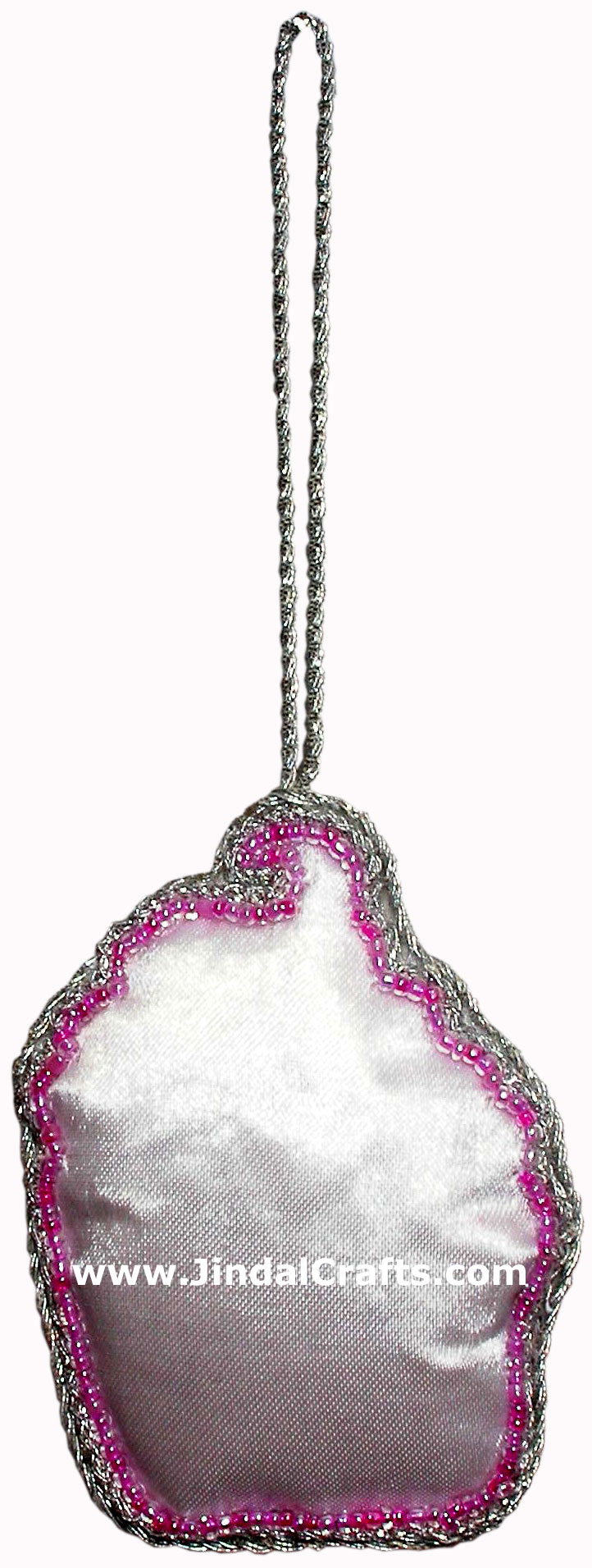 Hand Embroidered Beaded Zari Zardozi Christmas Ornaments Holiday Decoration Art