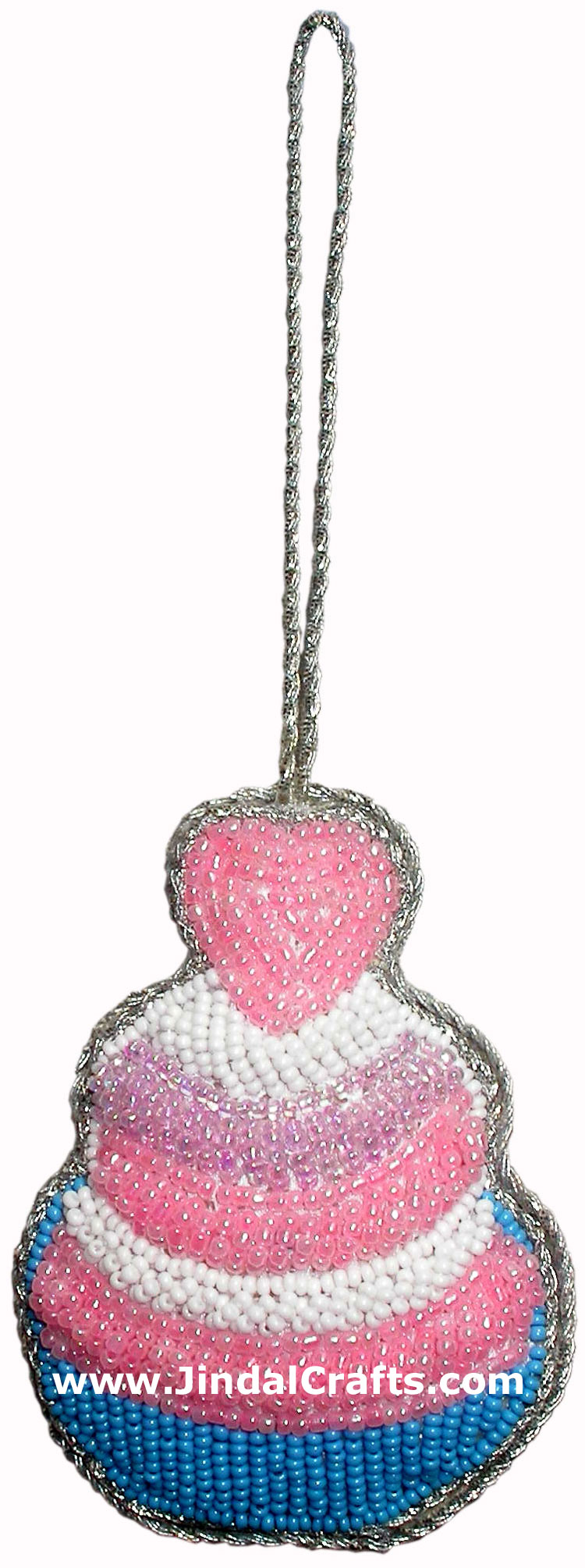 Hand Embroidered Beaded Zari Zardozi Christmas Ornaments Holiday Decoration Art