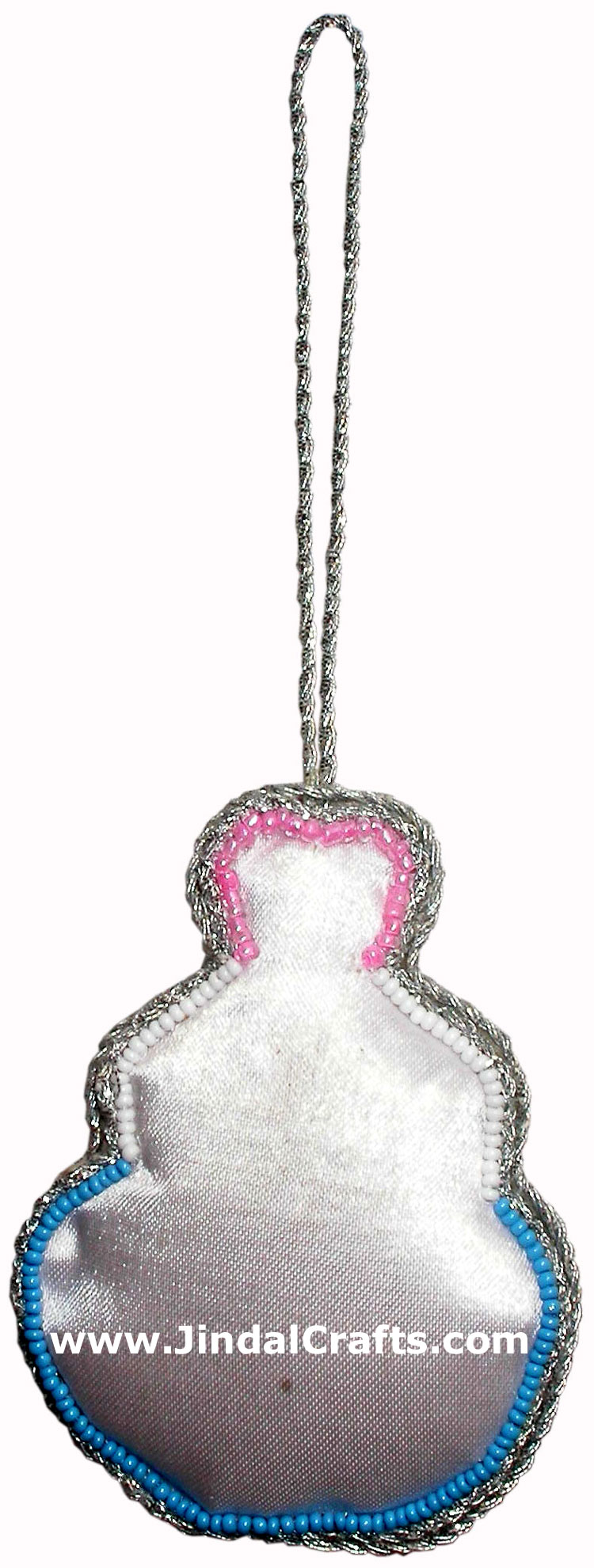Hand Embroidered Beaded Zari Zardozi Christmas Ornaments Holiday Decoration Art