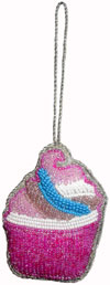Hand Embroidered Beaded Zari Zardozi Christmas Ornaments Holiday Decoration Art