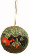 Hand Embroidered Beaded Zari Zardozi Christmas Ornaments Holiday Decoration Art