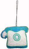 Hand Embroidered Beaded Zari Zardozi Christmas Ornaments Holiday Decoration Art
