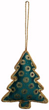 Hand Embroidered Beaded Zari Zardozi Christmas Ornaments Holiday Decoration Art