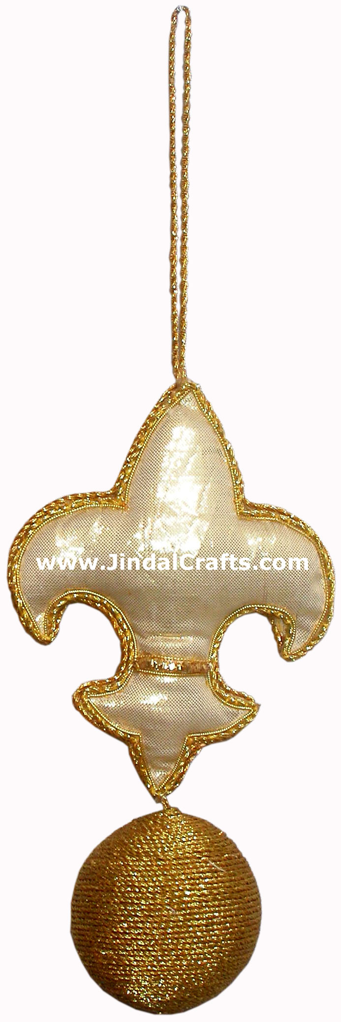 Hand Embroidered Beaded Zari Zardozi Christmas Ornaments Holiday Decoration Art