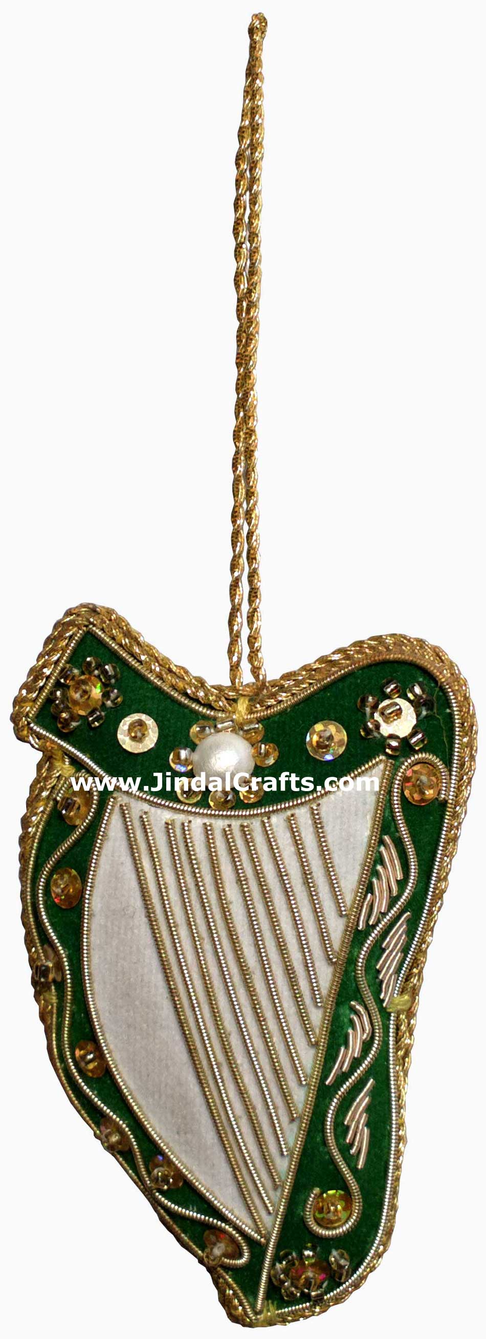 Irish Themed Hand Made Embroidered Christmas Ornaments Xmas Holiday Decorations
