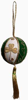 Irish Themed Hand Made Embroidered Christmas Ornaments Xmas Holiday Decorations