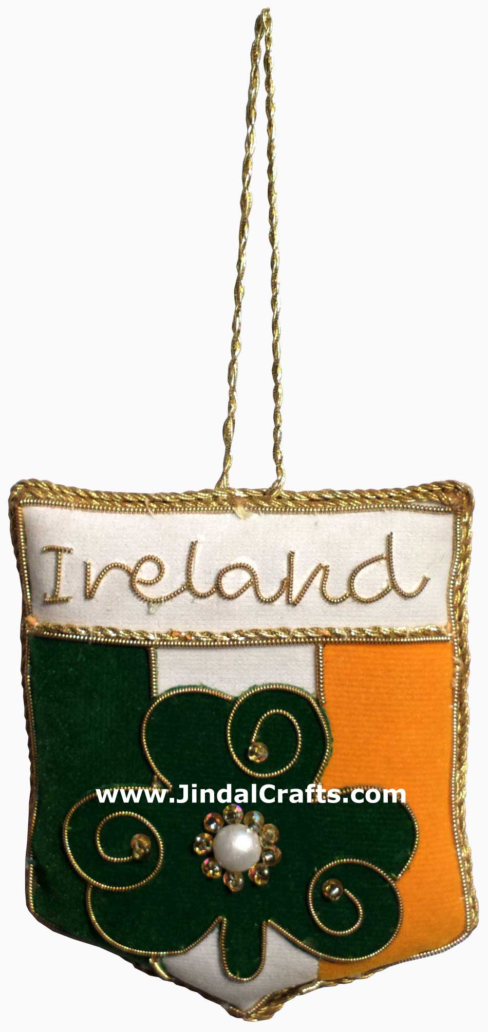 Irish Themed Hand Made Embroidered Christmas Ornaments Xmas Holiday Decorations