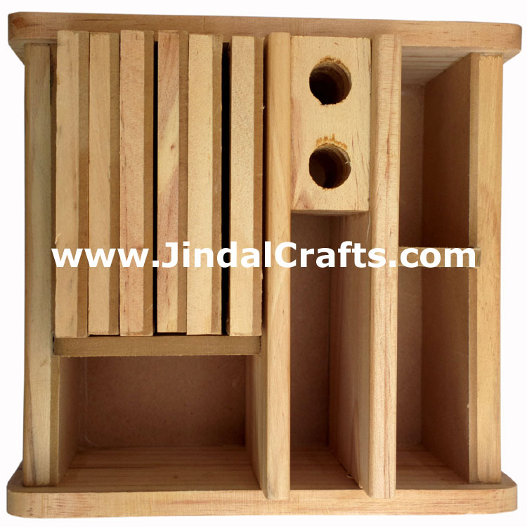 Hand Carved Wooden Gemstone Dust Painting Table Organiser Pen Stand Coasters Art