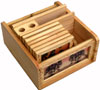 Hand Carved Wooden Gemstone Dust Painting Table Organiser Pen Stand Coasters Art