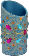Colourful Hand Embroidered Designer Beaded Pen Holder India Unique Gift Souvenir