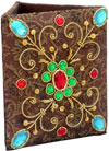 Colourful Hand Embroidered Designer Bead Pen Holder India Unique Gifts Souvenir