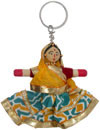 Indian Saree Dolls Handmade Traditional Key Chain Ring Gift Souvenirs Unique Art