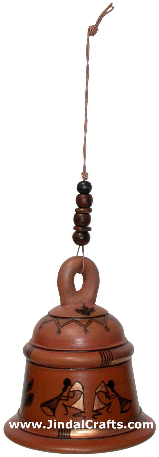 Terracotta Bell - Hand made Warli Painting Traditional