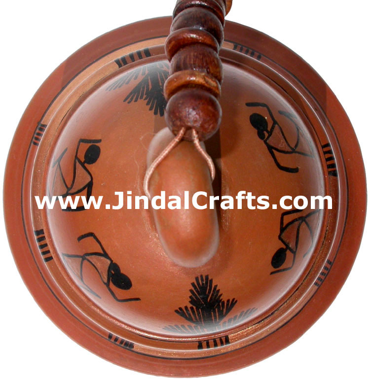 Terracotta Bell - Hand made Warli Painting Traditional