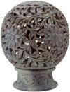 Soapstone Candle Holder Indian Hand Carving Jaali Art