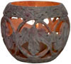 Soapstone Candle Holder Indian Hand Carving Jaali Art