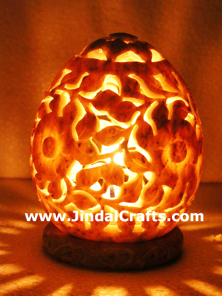 Soapstone Candle Holder Indian Hand Carving Jaali Art