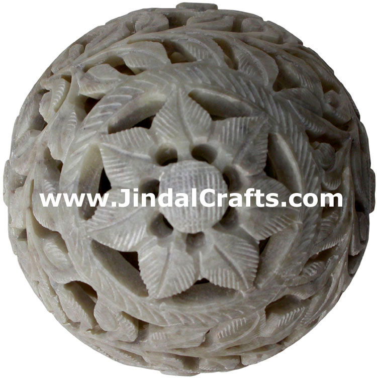Soapstone Candle Holder Indian Hand Carving Jaali Art